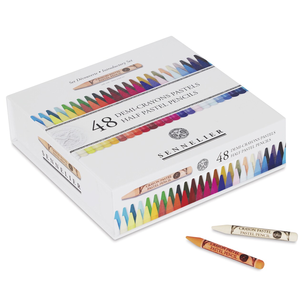 Sennelier Woodless Pastel Pencils - Set of 48, Assorted, Half Sticks